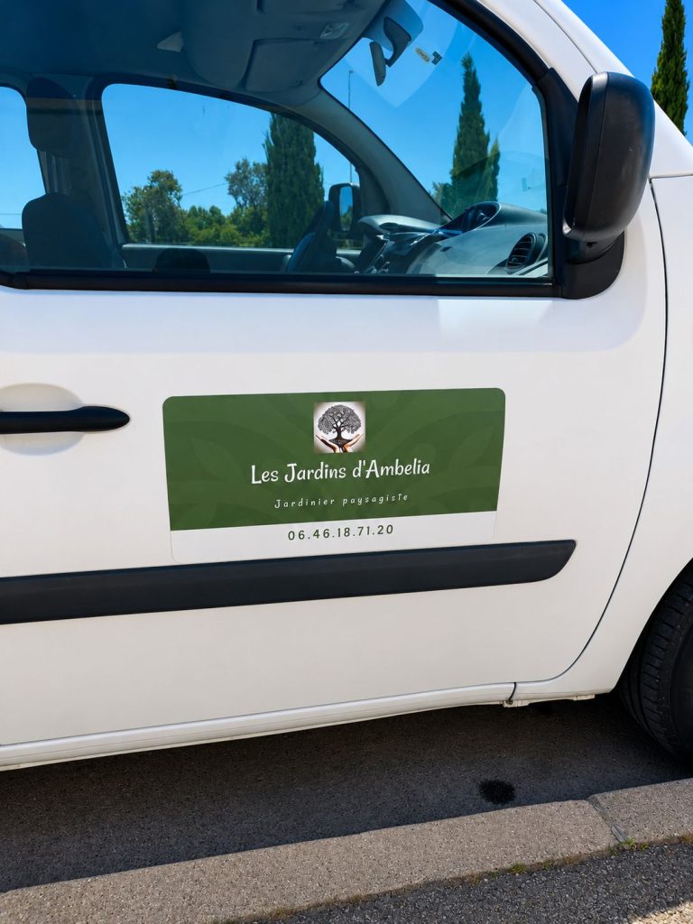 Véhicule des Jardins d'Ambelia, paysagiste à Port-de-Bouc